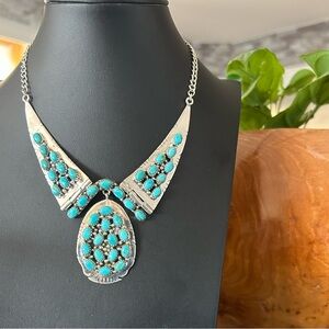 Kingman Turquoise Sterling Silver Necklace